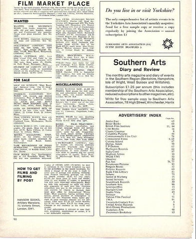 LAMINA 34721: Pagina de anuncios clasificados y publicidad de Southern Arts