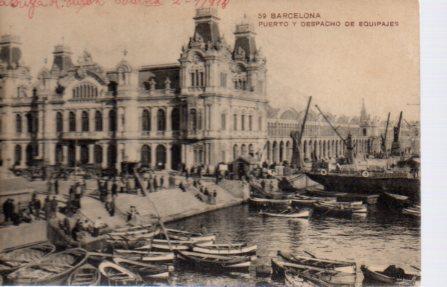 POSTAL PV03678: Puerto y despacho de equipajes en Barcelona