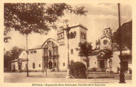 POSTAL PV03706: Sevilla. Exposicion Ibero Americana Pabellon de Argentina