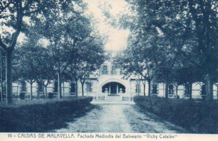 POSTAL PV03645: Balneario Vichy Catalan fachada Mediodia, Caldas de Malavella