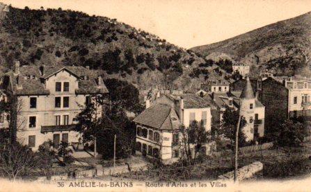 POSTAL PV03712: Amelie-les-Bains, Route d'Arles et les Villas