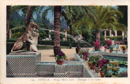 POSTAL PV03778: Sevilla. Parque Maria Luisa, estanque de los Leones