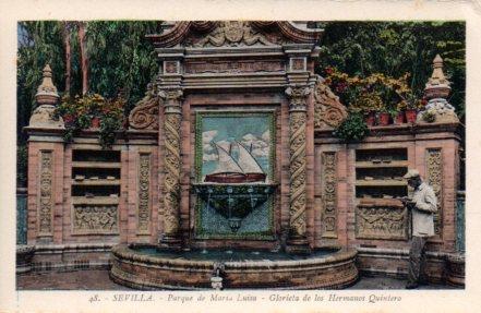 POSTAL PV03786: Sevilla. Parque de Maria Luisa Glorieta de los Hermanos Quintero