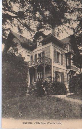 POSTAL PV03800: Biarritz, Villa Pigola vue du jardin