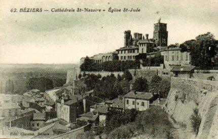 POSTAL PV03723: Cathedrale St. Nazaire - Eglise St. Jude, Beziers