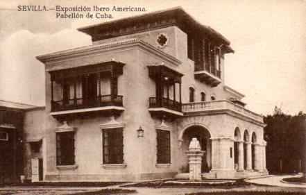 POSTAL PV03718: Pabellon de Cuba, Exposicion Ibero Americana en Sevilla