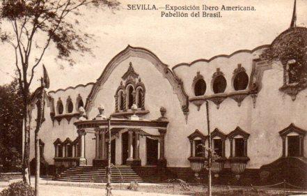 POSTAL PV03717: Pabellon de Brasil, Exposicion Ibero Americana en Sevilla