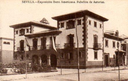 POSTAL PV03716: Pabellon de Asturias, Exposicion Ibero Americana en Sevilla