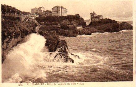 POSTAL PV03754: Effect de Vagues au Port Vieux, Biarritz