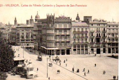POSTAL PV03469: Calles de Alfredo Calderon y Sagrario de San Francisco, Valencia