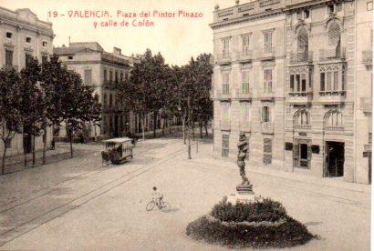 POSTAL PV03466: Plaza del Pintor Pinazo y calle de Colon, Valencia