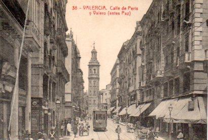 POSTAL PV03462: Calle de Peris y Valero antes Paz en Valencia