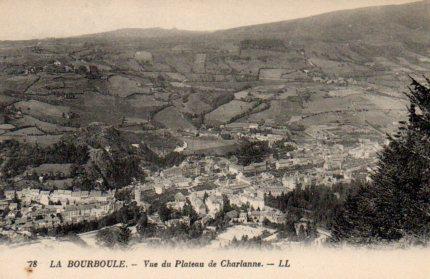 POSTAL PV03492: Vue du Plateau de Charlanne, La Bourboule