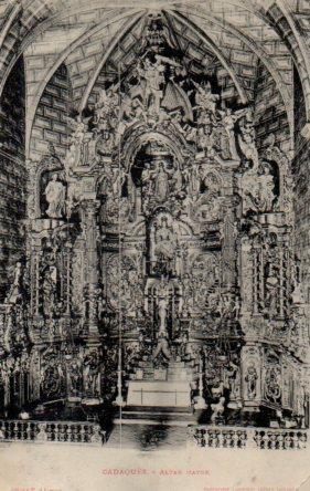 POSTAL PV03453: Altar Mayor en Cadaques