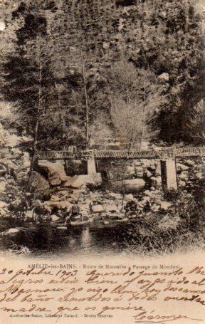 POSTAL PV03435: Route de Montalba- Passage du Mondoni, Amelie-les-Bains