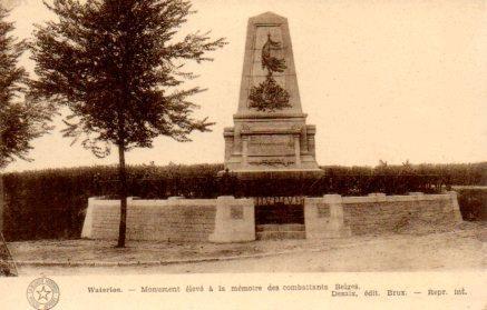 POSTAL PV03511: Monument a la memoire des combattants Belges, Waterloo
