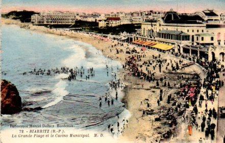 POSTAL PV03582: La Grande Plage et le Casino Municipal du Biarritz