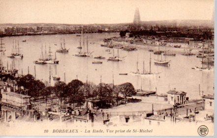 POSTAL PV03569: La Rade, Vue prise de St-Michel, Bordeaux