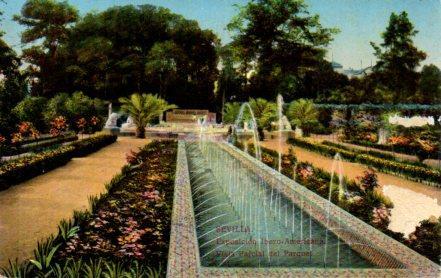POSTAL PV03597: Sevilla. Exposicion Ibero Americana, vista parcial del Parque
