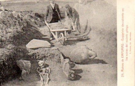 POSTAL PV03557: Esqueleto del recinto griego en Ruinas de Empuries