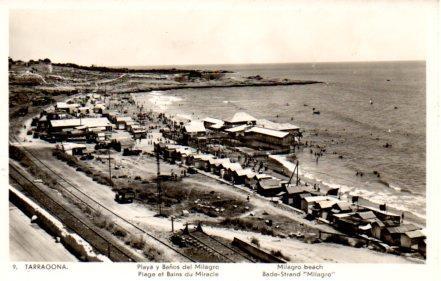POSTAL PV03552: Playa y Baños del Milagro en Tarragona