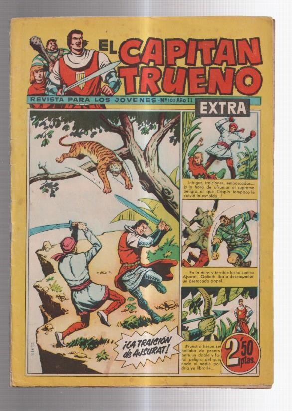 El Capitan Trueno Extra numero 105 (aviejado, cubierta suelta) (numerado 2 en trasera)