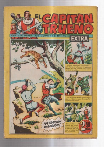 El Capitan Trueno Extra numero 105 (aviejado, cubierta suelta) (numerado 2 en trasera)
