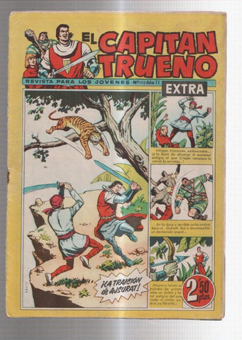 El Capitan Trueno Extra numero 105 (aviejado) (numerado 3 en trasera)
