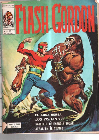 Vertice: Flash Gordon volumen 1 numero 19: numerado 1 en trasera, cubierta suelta y con leves rotos lado grapa