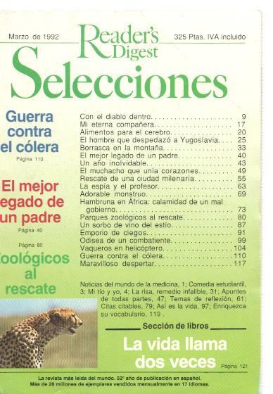Selecciones del Reader s Digest. marzo 1992: Guerra contra el colera- El mejor