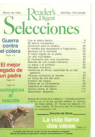 Selecciones del Reader s Digest. marzo 1992: Guerra contra el colera- El mejor