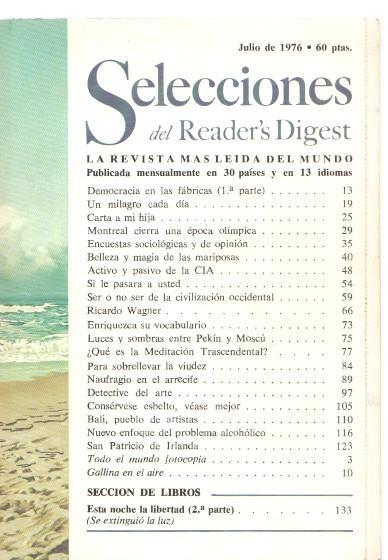Selecciones del Reader s Digest.julio 1976: Democracia en las fabricas ( primera