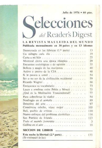 Selecciones del Reader s Digest.julio 1976: Democracia en las fabricas ( primera