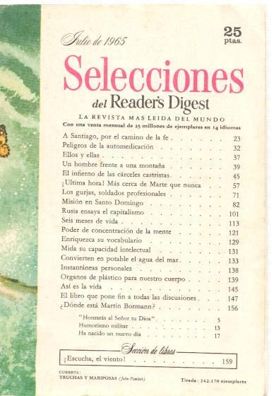 Selecciones del Reader s Digest.julio 1965: A Santiago, por el camino de la fe-