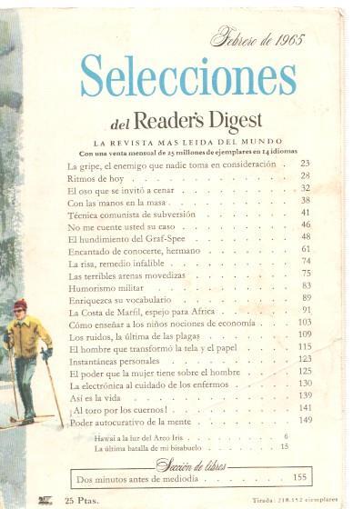 Selecciones del Reader s Digest. febrero 1965: La gripe, el enemigo que nadie
