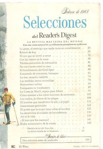 Selecciones del Reader s Digest. febrero 1965: La gripe, el enemigo que nadie