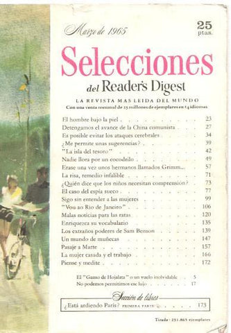 Selecciones del Reader s Digest. marzo 1965: El hombre bajo la piel- Detengamos