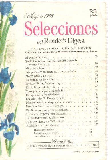 Selecciones del Reader s Digest. mayo 1965: El precio del exito- Turbulencia at-