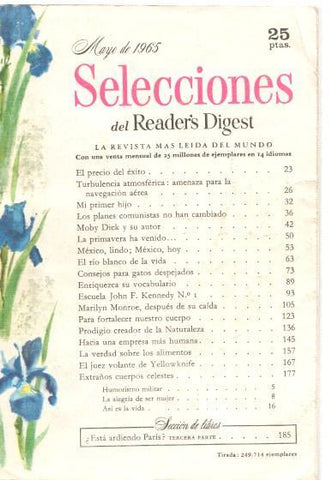 Selecciones del Reader s Digest. mayo 1965: El precio del exito- Turbulencia at-
