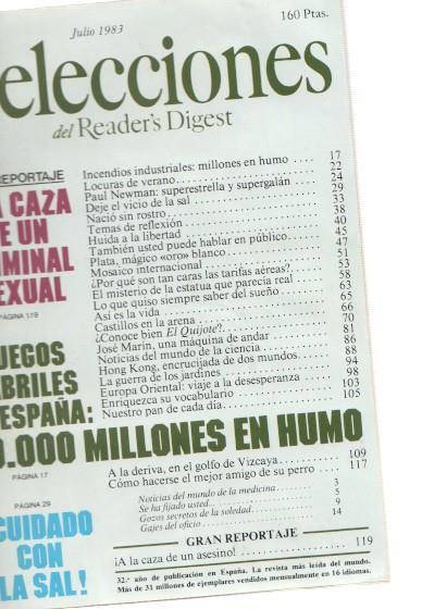 Selecciones del Reader s Digest. julio 1983: A la caza de un criminal sexual- Fue-