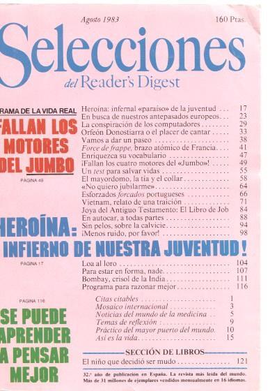 Selecciones del Reader s Digest. agosoto 1983: Drama de la cvida real: Fallan los