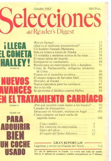 Selecciones del Reader s Digest. octubre 1983: Llega el cometa Halley- Nuevos-