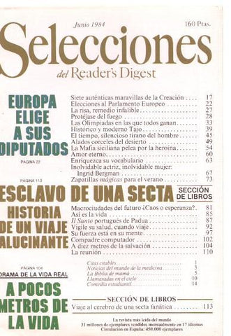 Selecciones del Reader s Digest. junio 1984: Europa elige a sus diputados- Escla-