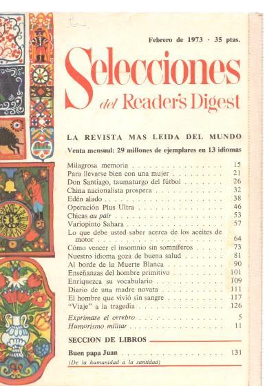 Selecciones del Reader s Digest febrero 1973: Para llevarse bien con una mujer-