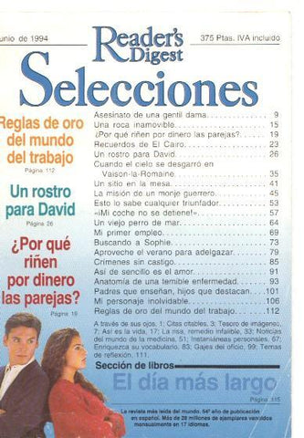 Selecciones del Reader s Digest junio 1994: Reglas de oro del mundo del trabajo-