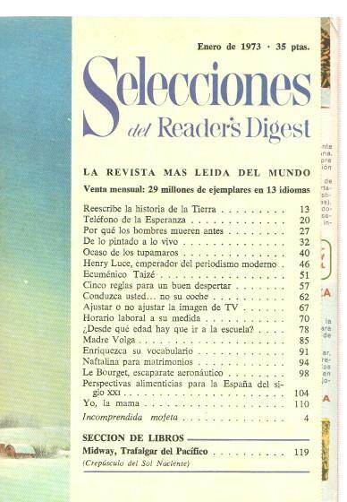 Selecciones del Reader s Digest enerp 1973: Telefono de la esperanza- Por que