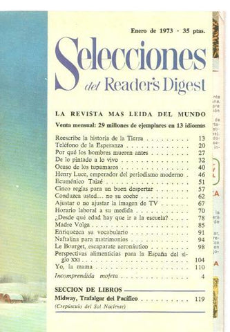 Selecciones del Reader s Digest enerp 1973: Telefono de la esperanza- Por que