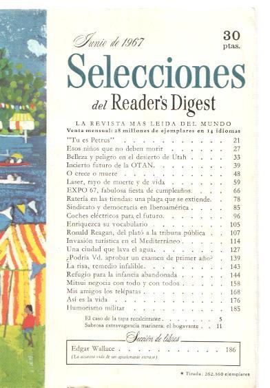 Selecciones del Reader s Digest  junio 1967: Esos niños que no deben morir- Laser