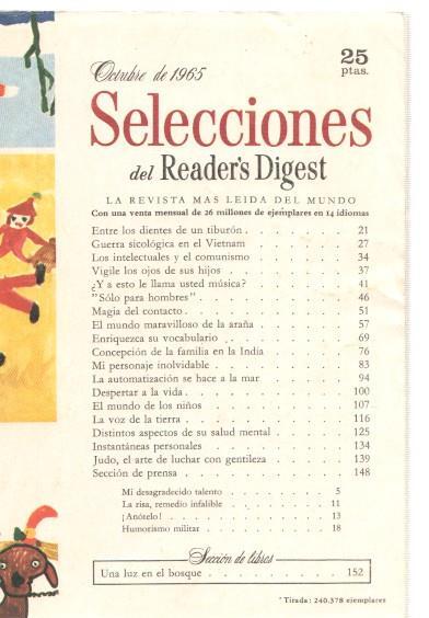 Selecciones del Reader s Digest octubre 1965: Entre los dientes de un tiburon-