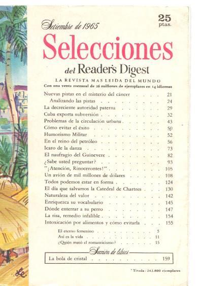 Selecciones del Reader s Digest setiembre 1965: Nuevas pistas en el misterio del